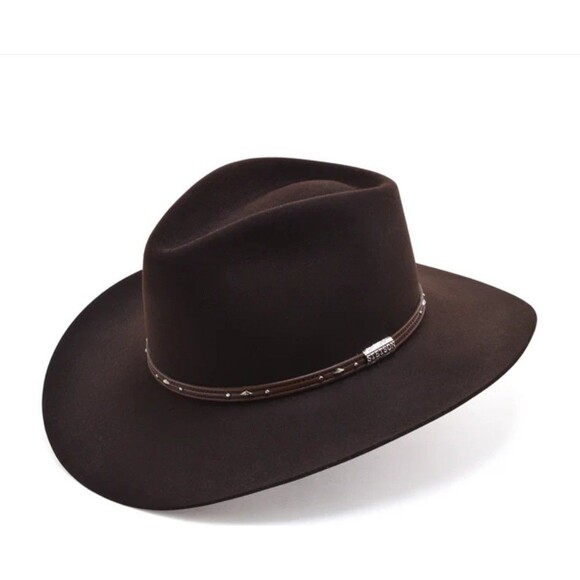 NEW Stetson Pawnee 4x Beaver Felt Fedora 7 1/4 Western Cowboy Panama Brown Vtg